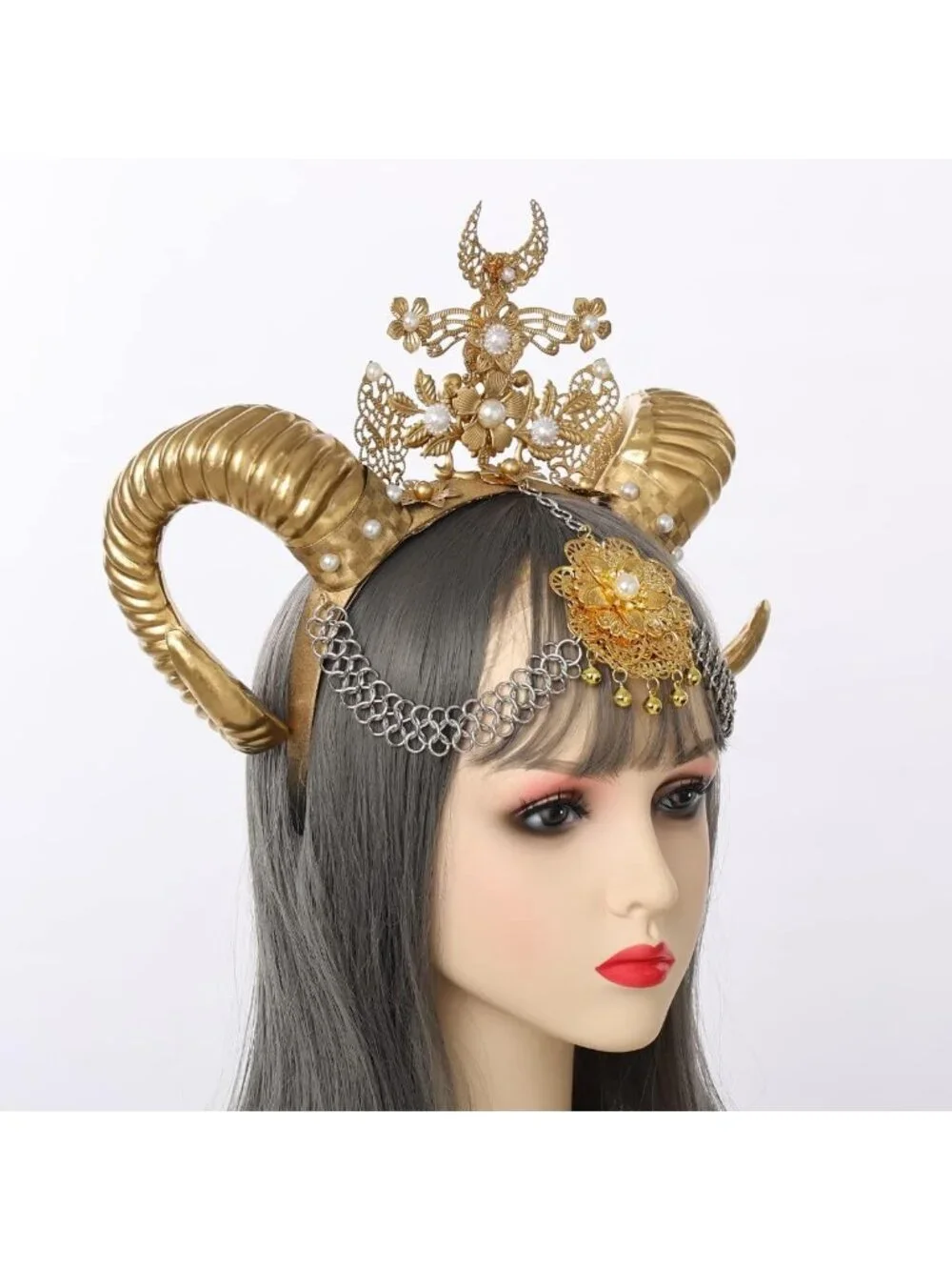 Goddess Halo Crown Headband with Spikes & Zip Ties - Sunburst Style Hair
